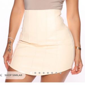 Space girl metallic mini skirt